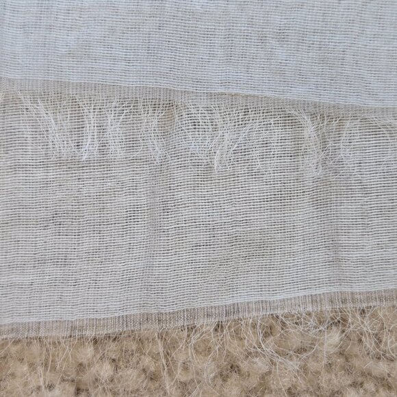 Inoui Editions Silk/Cotton Scarf Black Grey Tan Inouitoosh Inoui Paris - Picture 3 of 10